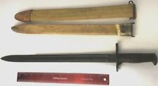 WWI US Springfield Armory M1905 Rifle Bayonet SA 1918 Canvas Scabbard  picture