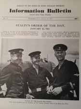 January 10, 1943 Information Bulletin No 10 Embassy USSR Stalin's Order of Day