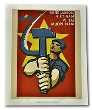 60X80 Old Vietnam Poster Propaganda Long Live The Great Labor Workers Party