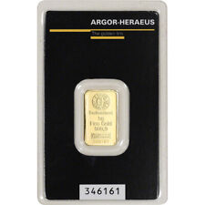 5 gram Gold Bar - Argor Heraeus - 999.9 Fine in Assay picture