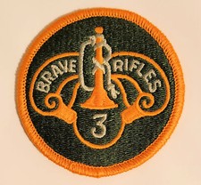 US ARMY 3RD ARMORED CAVALRY REGIMENT BRAVE RIFLES US GOVERNMENT ISSUE PATCH