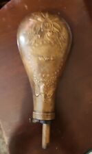 Original 1847 Batty Peace brass Powder Flask  pre Civil War ? picture