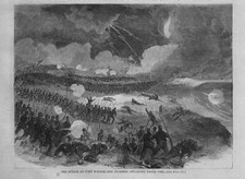 CIVIL WAR THE ATTACK ON FORT WAGNER THE LIGHTNING STORMS ADVANCING UNDER FIRE