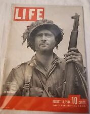 Famous Original WW2 Life Magazine w/82nd Airborne Paratrooper on Cover, 1944 d. picture