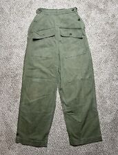 VINTAGE 40s 50s WWII Women’s HBT Nurse Trousers Pants Size Small Military Green picture