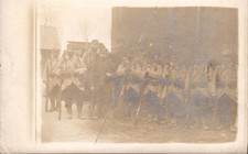 RPPC WWI Era, Soldiers in Uniform with Rifles, Identifying Info, Postcard 3271