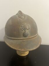 WW1 French M15 Artillery Infantry Helmet 20 % Jappy Blue Remaining From Attic picture