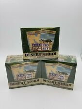 (3)x 1991 Pro Set Desert Storm Military War Trading Card Pack Box Lot  picture