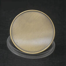 Blank Brass Challenge Coin -Laser Engravable Commemorative Collection Gift picture
