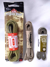 NOS MILITARY LOT #3 BOOT LACES CATEYE HELMET BAND picture