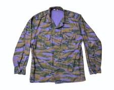 90s Greek Hellenic Air Force Blue Lizard Camo Shirt - Large