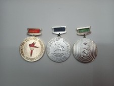USSR Soviet Sports Lot 3 Odessa Ukraine Aluminum Champion Vintage Badge