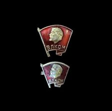 Original USSR Soviet Lenin Pins Lot Of 2 In Small And Large Variants picture