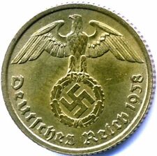 WW2 Third Reich Brass 10 Reichspfennig-Third Reich Era-Random Mint and Year picture