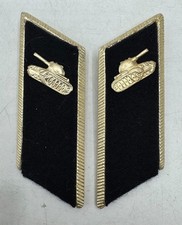 Soviet Union Military Red Army Dress Parade Collar Tabs Insignia Armored Tanker