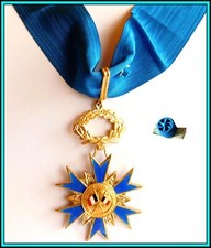 Original French NATIONAL ORDER OF MERIT Commander Silver and enamel + Rosette