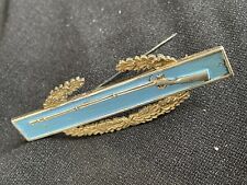 Excellent WWII Combat Infantry Badge CIB Straight Pin Back Sterling Light Blue picture