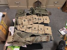 ORIGINAL WWI WWII US ARMY M1903 INFANTRY FIELD 10 POCKET Belt + 2 1911 Mag Pouch picture
