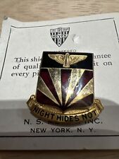 US Military Army Pin Night Hides Not.  Lot 229 picture