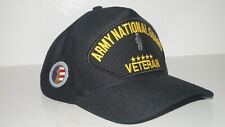 ARMY NATIONAL GUARD VETERAN with USA Flag Pinback Hat Cap Adjustable Size - NEW  picture