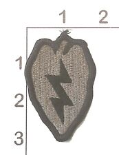 United States Army 25th Infantry Division Embroidered Patch Hook Loop Black Gray picture