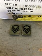 US Army Staff Sergeant Patch Jacket Collar Tab Subdued Pair  picture