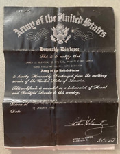 1946 USA WORLD WAR 2 HONORABLE DISCHARGE ENLISTED RECORD REPORT PAPERS WW2 WWII picture