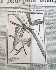 Siege & Capture YORKTOWN Gloucester Peninsula Campaign 1862 Civil War Newspaper 