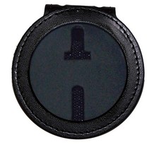 Round US Marshal Belt Clip Badge Holder Chain (2-1/4 inch recessed Cutout, Cu...