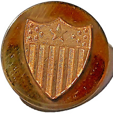 Vintage U.S. Army Adjutant Brass Collar Badge (Krew G-1) Lapel Pin picture