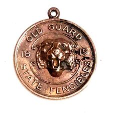 Antique Old Guard State Fencibles Tiger Head Charm PA Military Unit picture