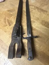 Japanese bayonet type 30 w scabbard And Frog .Button On Bayonet Works G picture