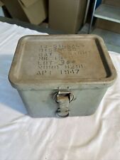 Vintage 1947 Signals Distress Metal BOX CONTAINER picture