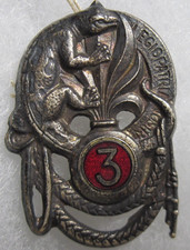 FFL FRENCH FOREIGN LEGION Badge 3rd INFANTRY REGIMENT 3e REI Bertrand