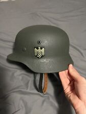 original ww2 german helmet repro liner and repainted for reenacting  picture