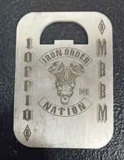 Iron Order Nation Metal Bottle Opener With Skull Design & Engraved Details