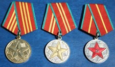 Soviet USSR 10,15,20 years of Perfect Service in the Armed Forces.
