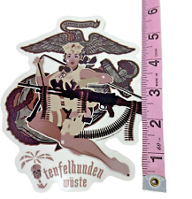 Sexy Military Chick Desert Marine Semper Fideles Rifle Vinyl Sticker Rare OOP 6