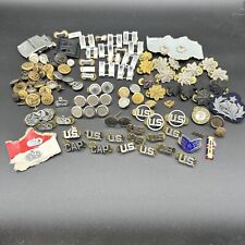 105 WWI WWII Military Medal Pins Buttons Navy Army Air Force Wings Eagle US Ship picture