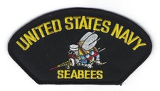 SEABEES HAT PATCH US NAVY PIN UP CB Construction Battalions VETERAN GIFT GIFT 
