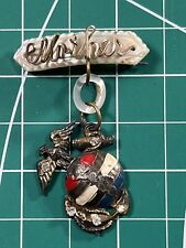 WWII USMC Sweetheart Mothers Pin EGA Patriotic Mother of Pearl picture