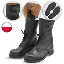 Classic Boots Original Polish Army Soviet Era 80s Leather Vintage Rare Black 2 picture