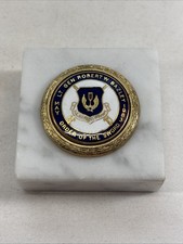 USAF Lt. Gen. Robert W. Bazley Order Of The Sword May 1983 Paper Weight