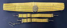 Vintage USSR Soviet Officer Parade Belt w/ Dagger Hangers Complete Set