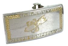 ANTIQUE THEATER HAND MADE BELT BUCKLE USN US NAVY TORPEDO SUBMARINE NAMED  picture