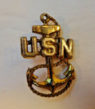 Vintage Anchor 1-20/ ht 10 KT Gold Filled United States Navy Pin Amico Military  picture