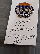 US Army unit insignia pin 137th Assault Helicopter Bn picture