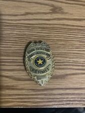GOLD TONE CONCEALED WEAPON PERMIT BADGE 2ND AMENDMENT  picture