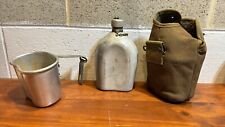 WW1 WW2 US Army Infantry 1943 Canteen and Cover & Cup 1918  Dated picture