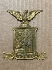 Original 74th NY Militia Dress Helmet Plate